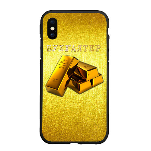 Чехол iPhone XS Max матовый Профессия - бухгалтер / 3D-Черный – фото 1