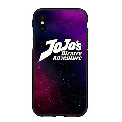 Чехол iPhone XS Max матовый JoJo Bizarre Adventure gradient space, цвет: 3D-черный