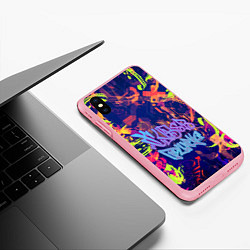 Чехол iPhone XS Max матовый Electronic cyberpunk case, цвет: 3D-баблгам — фото 2