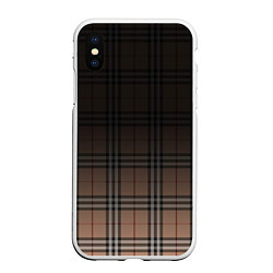 Чехол iPhone XS Max матовый Tartan gradient