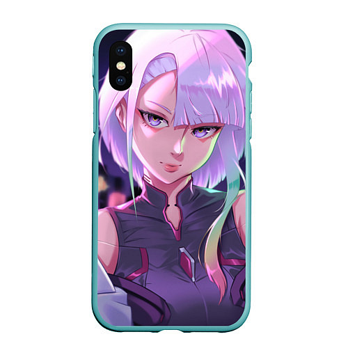 Чехол iPhone XS Max матовый Beautiful Lucy / 3D-Мятный – фото 1