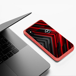 Чехол iPhone XS Max матовый Опель строгий стиль, цвет: 3D-красный — фото 2