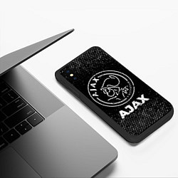 Чехол iPhone XS Max матовый Ajax с потертостями на темном фоне, цвет: 3D-черный — фото 2