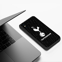 Чехол iPhone XS Max матовый Tottenham sport на темном фоне, цвет: 3D-черный — фото 2
