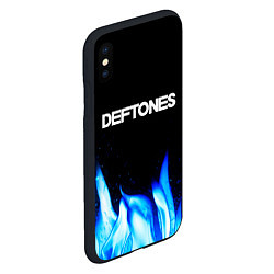 Чехол iPhone XS Max матовый Deftones blue fire, цвет: 3D-черный — фото 2