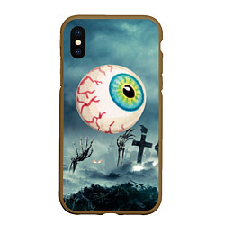 Чехол iPhone XS Max матовый Глаз - хэллоуин
