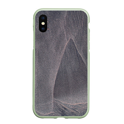 Чехол iPhone XS Max матовый Тёмные туманные блёстки / 3D-Салатовый – фото 1