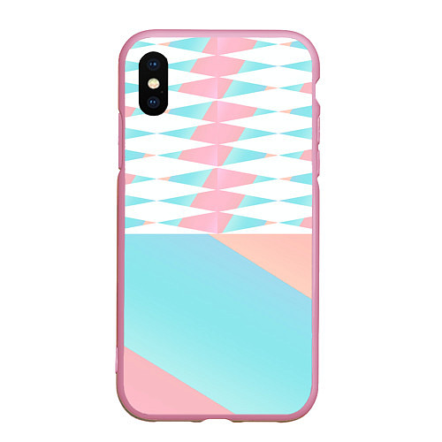 Чехол iPhone XS Max матовый Узор / 3D-Розовый – фото 1