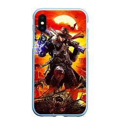 Чехол iPhone XS Max матовый Охотник Evil West