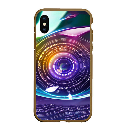 Чехол iPhone XS Max матовый Глаз Вселенной / 3D-Коричневый – фото 1