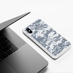 Чехол iPhone XS Max матовый UCP камуфляж США, цвет: 3D-белый — фото 2