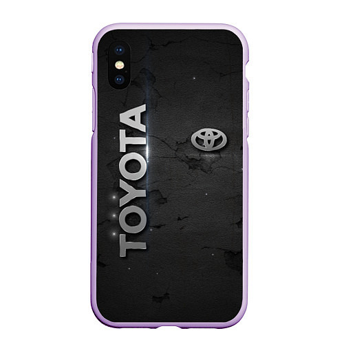 Чехол iPhone XS Max матовый Toyota cracks / 3D-Сиреневый – фото 1