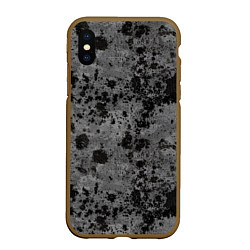 Чехол iPhone XS Max матовый Камуфляж Metro, цвет: 3D-коричневый