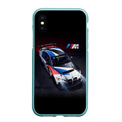 Чехол iPhone XS Max матовый BMW M4 GT4 - M Performance - Motorsport, цвет: 3D-мятный