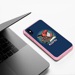 Чехол iPhone XS Max матовый Человек-бензопила Дэндзи голова-пила, цвет: 3D-баблгам — фото 2