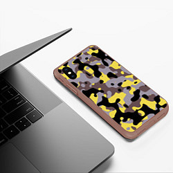 Чехол iPhone XS Max матовый Камуфляж Yellow Stinger, цвет: 3D-коричневый — фото 2