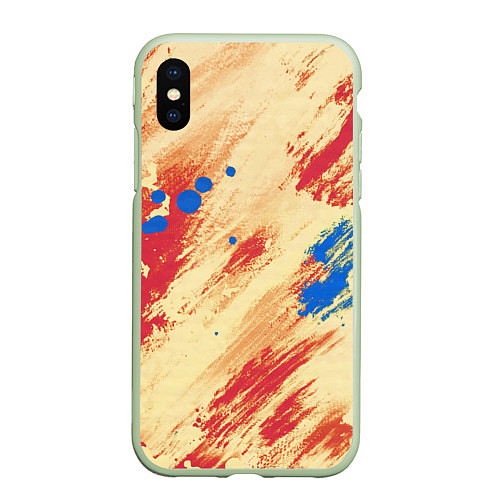 Чехол iPhone XS Max матовый Палитра / 3D-Салатовый – фото 1