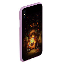 Чехол iPhone XS Max матовый Book nightmares, цвет: 3D-сиреневый — фото 2