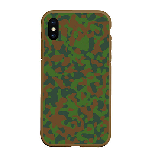 Чехол iPhone XS Max матовый Камуфляж WW2 Soviet / 3D-Коричневый – фото 1