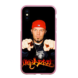 Чехол iPhone XS Max матовый Limp Bizkit, цвет: 3D-розовый