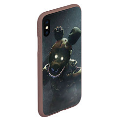Чехол iPhone XS Max матовый Спрингтрап, цвет: 3D-коричневый — фото 2