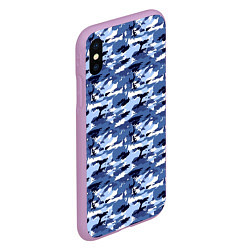 Чехол iPhone XS Max матовый Камуфляж Navi Camo, цвет: 3D-сиреневый — фото 2