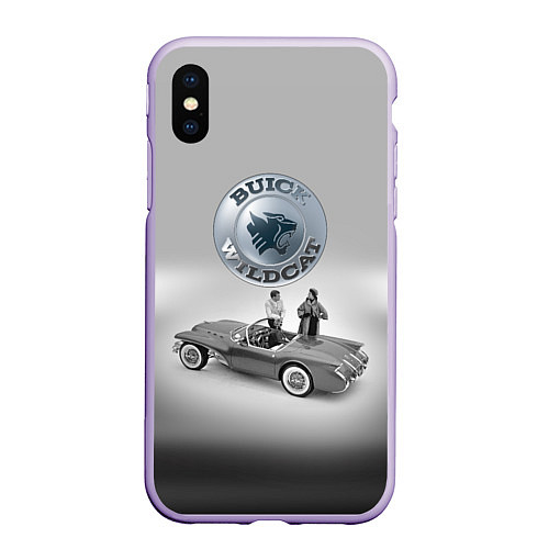 Чехол iPhone XS Max матовый Buick Wildcat - cabriolet - Retro / 3D-Светло-сиреневый – фото 1