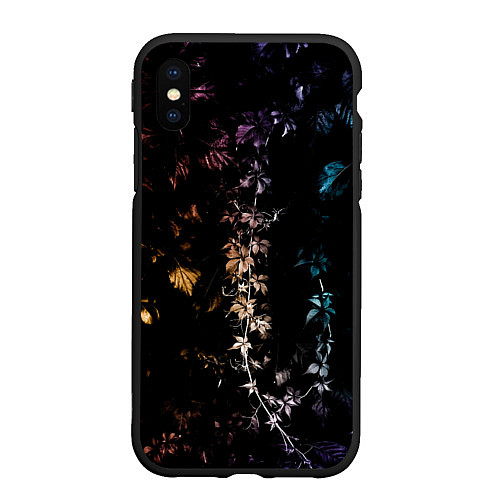 Чехол iPhone XS Max матовый Magic Foliage / 3D-Черный – фото 1