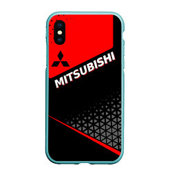 Чехол iPhone XS Max матовый Mitsubishi - Красная униформа, цвет: 3D-мятный