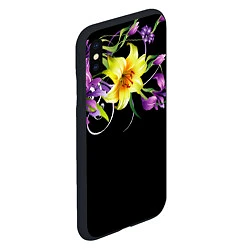 Чехол iPhone XS Max матовый Лилии, цвет: 3D-черный — фото 2