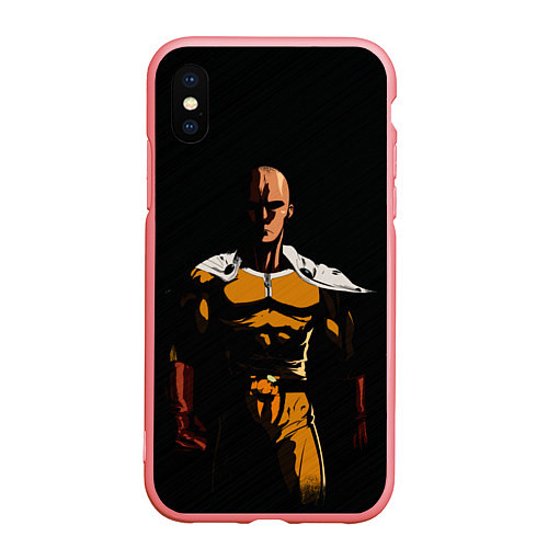 Чехол iPhone XS Max матовый One Punch-Man - человек-кулак / 3D-Баблгам – фото 1