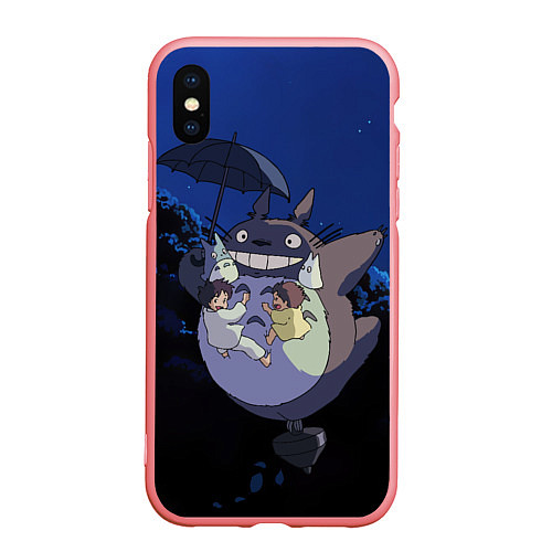 Чехол iPhone XS Max матовый Night flight Totoro / 3D-Баблгам – фото 1