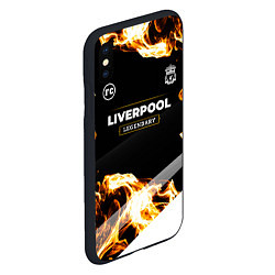 Чехол iPhone XS Max матовый Liverpool legendary sport fire, цвет: 3D-черный — фото 2