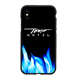 Чехол iPhone XS Max матовый Tokio Hotel blue fire