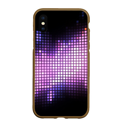 Чехол iPhone XS Max матовый Музыкальная визуализация / 3D-Коричневый – фото 1