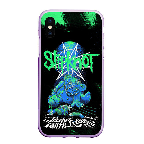 Чехол iPhone XS Max матовый Slipknot monster / 3D-Сиреневый – фото 1