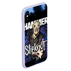 Чехол iPhone XS Max матовый Slipknot hammer blue, цвет: 3D-светло-сиреневый — фото 2