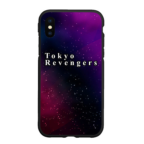 Чехол iPhone XS Max матовый Tokyo Revengers gradient space / 3D-Черный – фото 1