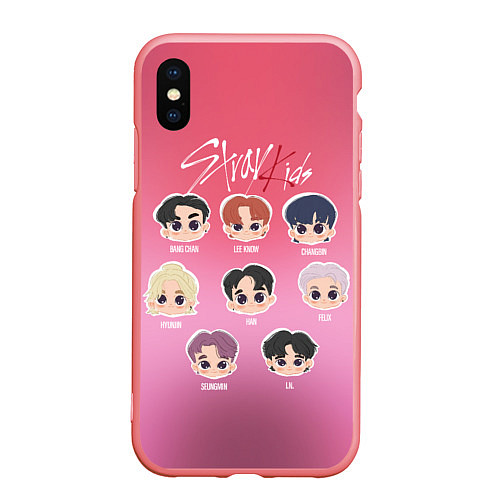 Чехол iPhone XS Max матовый Chibi Stray Kids / 3D-Баблгам – фото 1