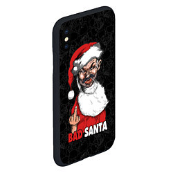 Чехол iPhone XS Max матовый Fuck you, bad Santa, цвет: 3D-черный — фото 2