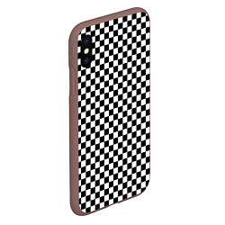 Чехол iPhone XS Max матовый Шахматное пано, цвет: 3D-коричневый — фото 2