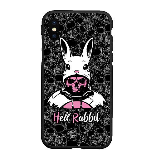 Чехол iPhone XS Max матовый Hell rabbit, year of the rabbit / 3D-Черный – фото 1