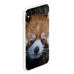 Чехол iPhone XS Max матовый Крaсная панда, цвет: 3D-белый — фото 2