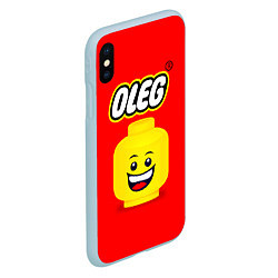 Чехол iPhone XS Max матовый Олег Lego, цвет: 3D-голубой — фото 2