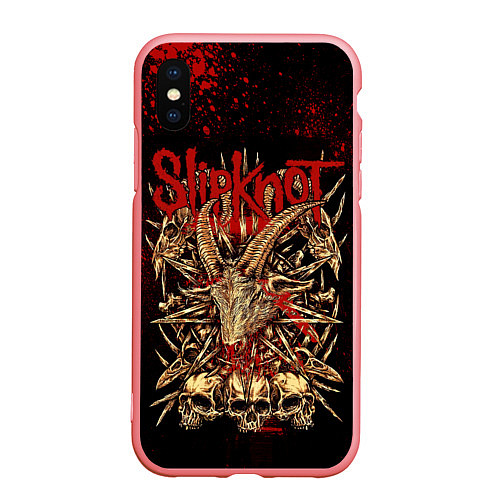 Чехол iPhone XS Max матовый Slipknot red black / 3D-Баблгам – фото 1