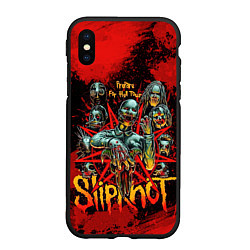 Чехол iPhone XS Max матовый Slipknot red satan