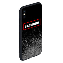 Чехол iPhone XS Max матовый Василий - в красной рамке на темном, цвет: 3D-черный — фото 2