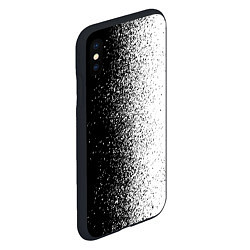 Чехол iPhone XS Max матовый Брызги красок - Черно-белый, цвет: 3D-черный — фото 2