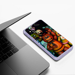 Чехол iPhone XS Max матовый Five Nights at Frеddys, цвет: 3D-светло-сиреневый — фото 2