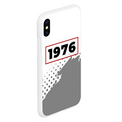 Чехол iPhone XS Max матовый 1976 - в красной рамке на светлом, цвет: 3D-белый — фото 2